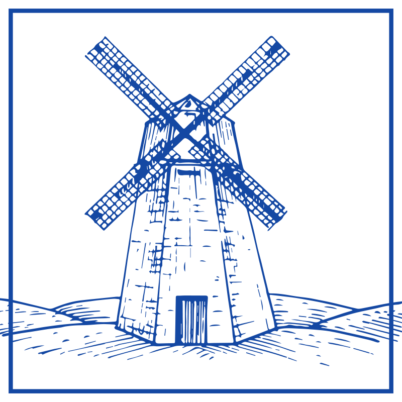 Tapis vinyle cuisine moulin bleu de delft - TenStickers