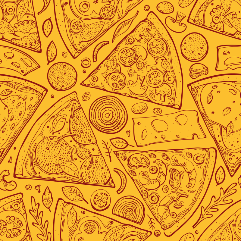 Tapis vinyle cuisine icônes de la gastronomie italienne - TenStickers