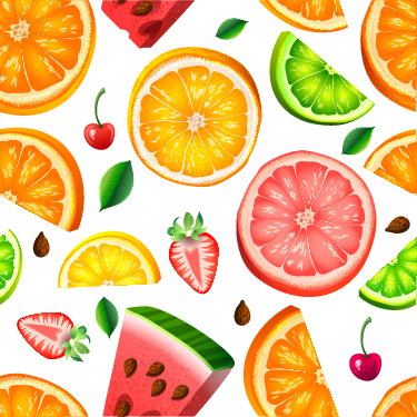 Tapis vinyle cuisine frise de fruits - TenStickers