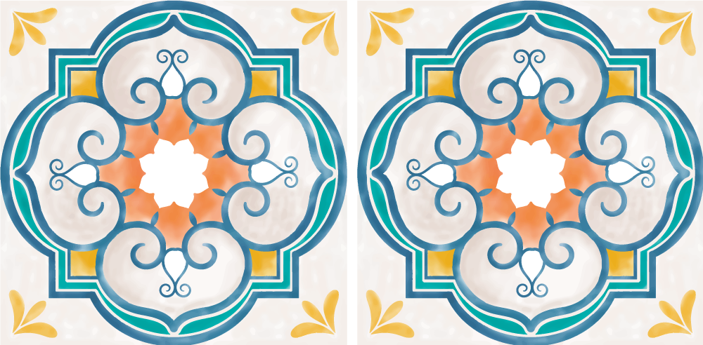Tapis vinyle cuisine formes en ciment similaires - TenStickers