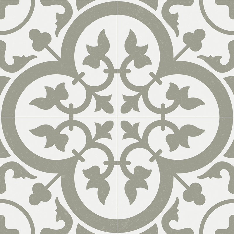 Tapis vinyle cuisine azulejos maroc couleur brume verte - TenStickers