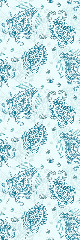 Tapis vinyle cuisine motif floral paisley - TenStickers