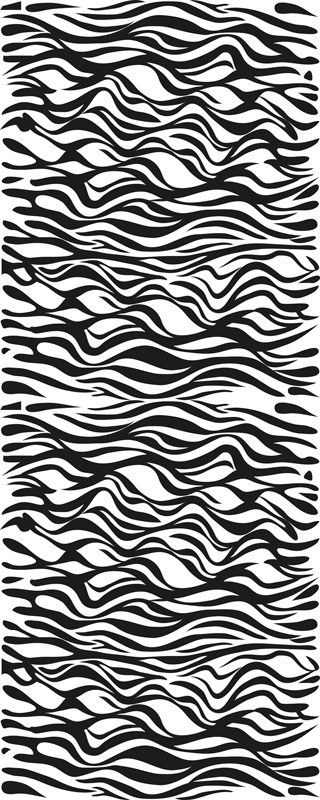 Tapis vinyle cuisine fond zèbre frigo - TenStickers