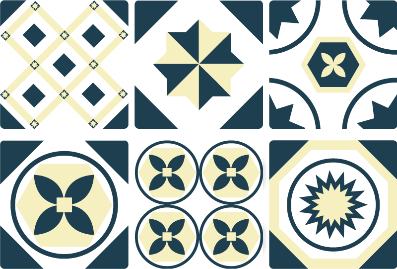 Tapis vinyle cuisine carreaux alionsa - TenStickers