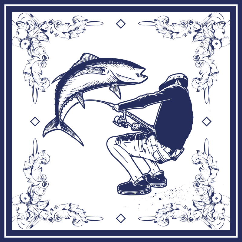 Tapis vinyle cuisine pêcheur - TenStickers