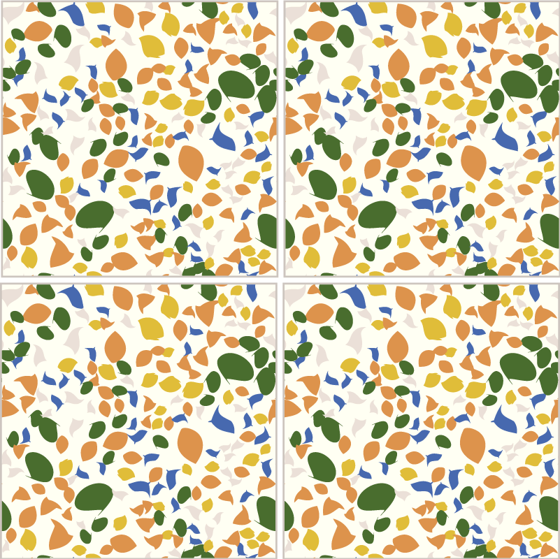 Tapis vinyle cuisine motif terrazzo - TenStickers