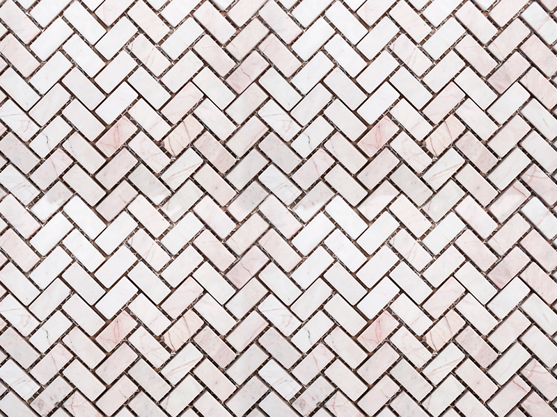 Tapis vinyle cuisine carreaux marbre chevrons - TenStickers