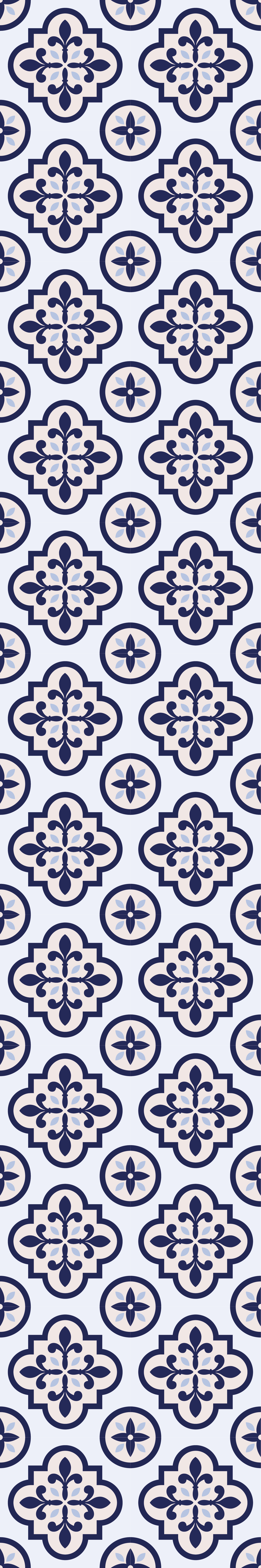 Tapis vinyle cuisine carreaux portugais bleus - TenStickers