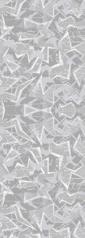 Tapis vinyle chambre graphiques fins gris années 80 - TenStickers