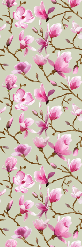 Tapis vinyle chambre magnifique magnolia violet - TenStickers