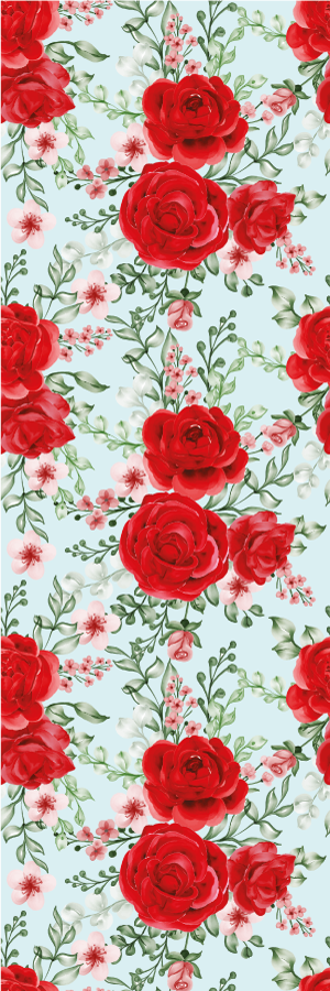 Tapis vinyle chambre style fleurs grandmillenial - TenStickers