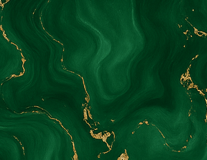 Tapis vinyle chambre vert émeraude marbre doré - TenStickers