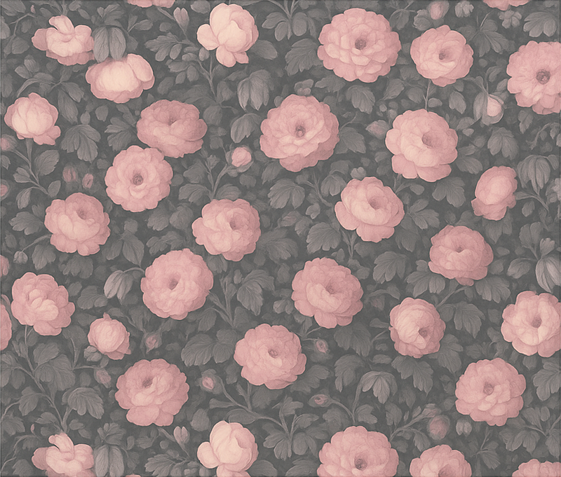Tapis vinyle chambre design floral rose ancien - TenStickers
