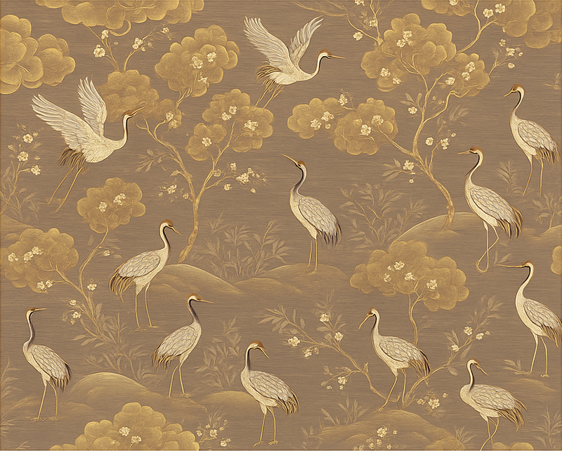 Tapis vinyle chambre paysage asiatique ancien - TenStickers