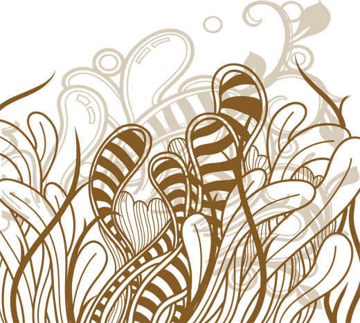 Tapis vinyle chambre plantes abstraites décoratives - TenStickers