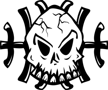 Tapis vinyle chambre motif tête de mort décoratif - TenStickers