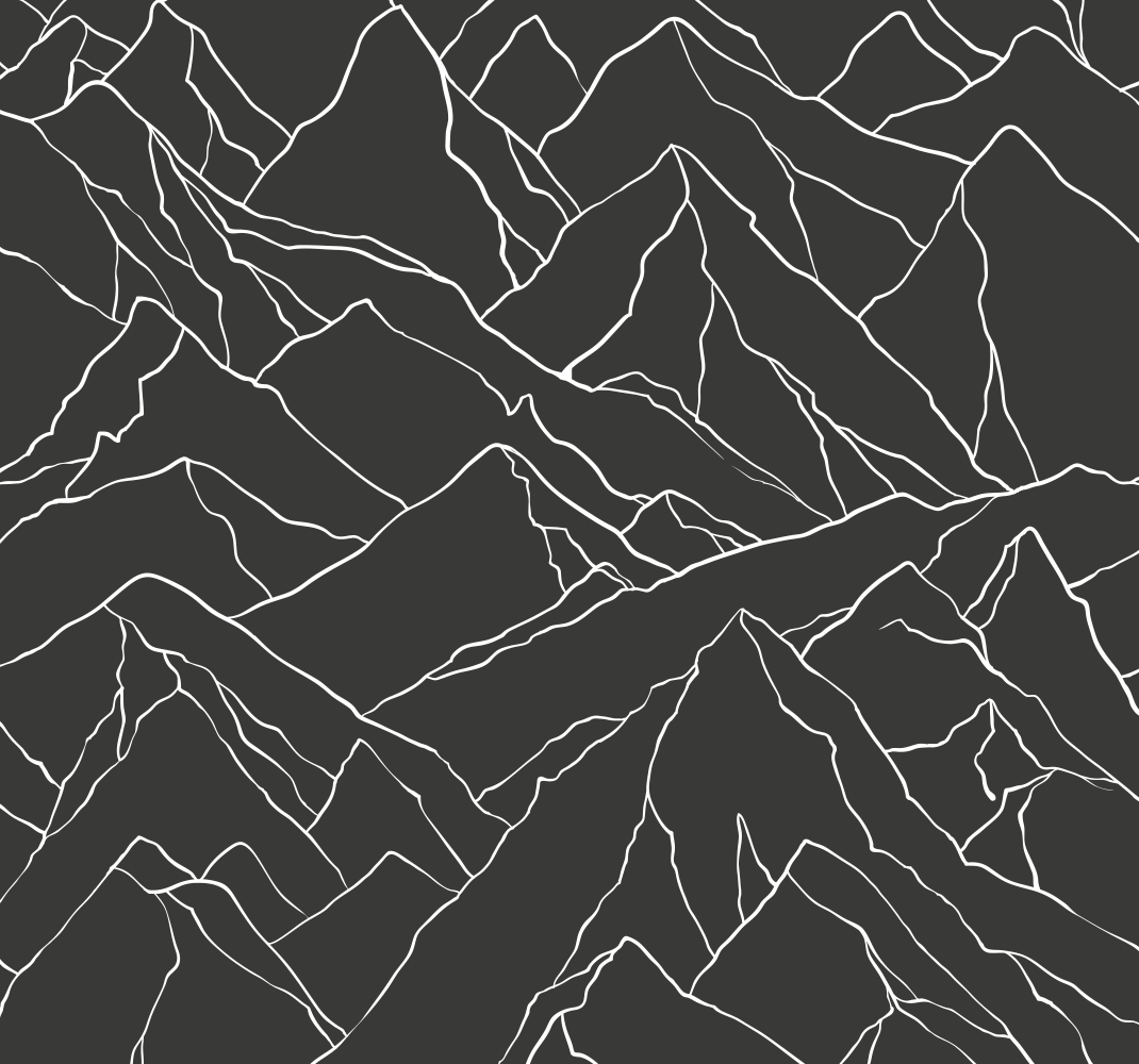 Tapis vinyle bureau contours de montagnes - TenStickers