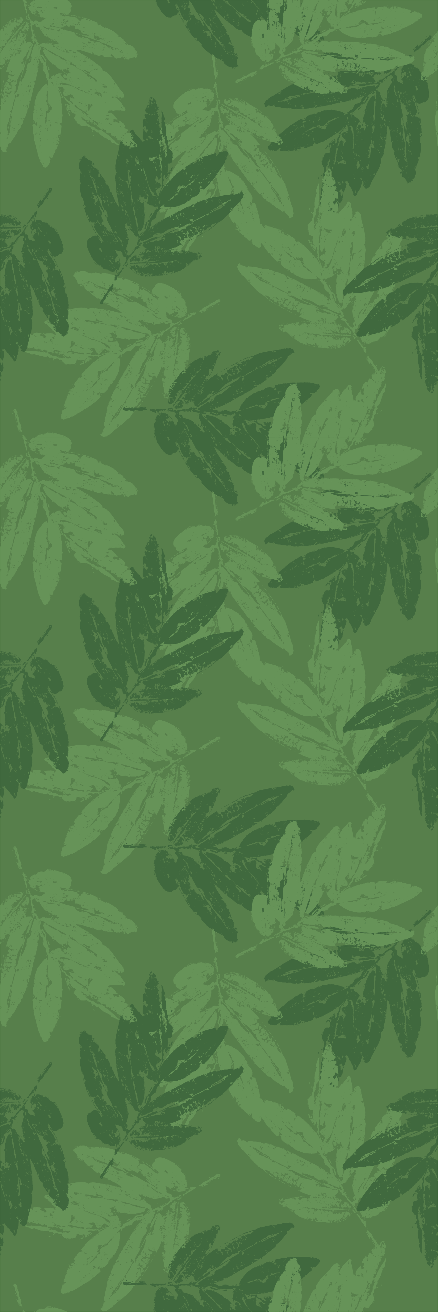 Tapis vinyle bureau motif simple feuilles vertes - TenStickers
