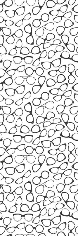 Tapis vinyle bureau motif simple lunettes mode - TenStickers