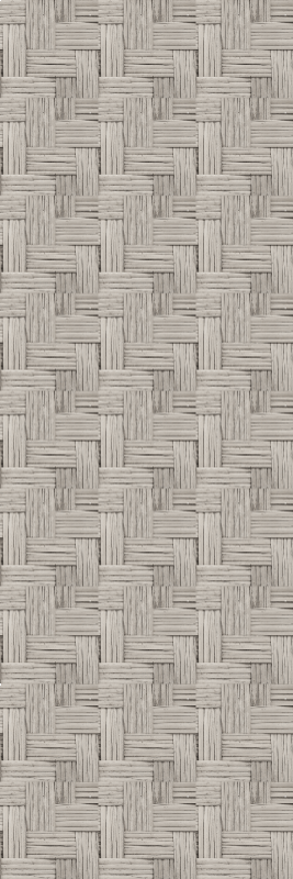 Tapis vinyle bureau effet osier tissé gris - TenStickers