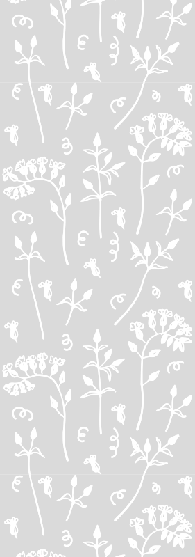Tapis vinyle bureau fleurs dessinées - TenStickers