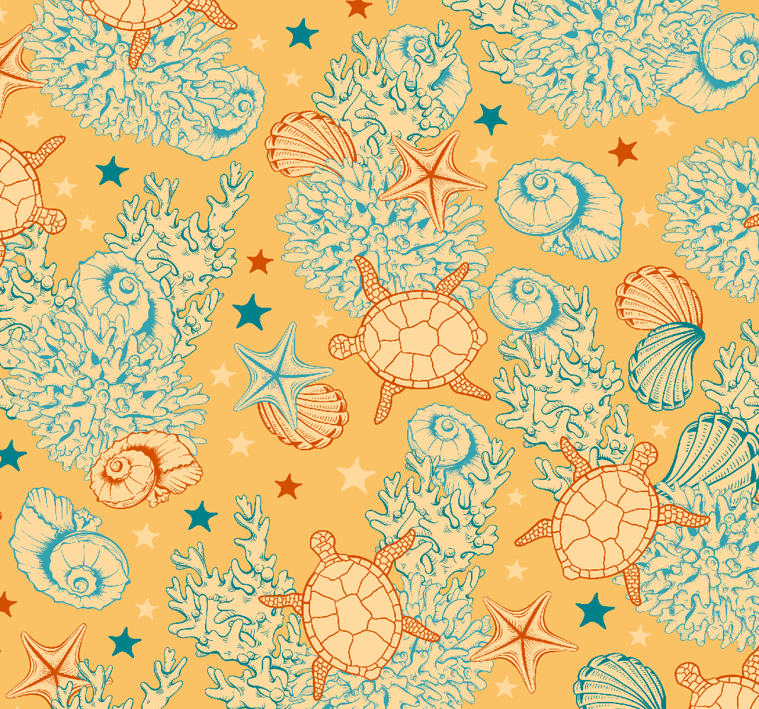 Tapis vinyle chambre vie marine couleurs douces - TenStickers