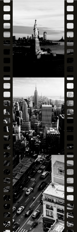 Tapis vinyle chambre collage photo nyc - TenStickers