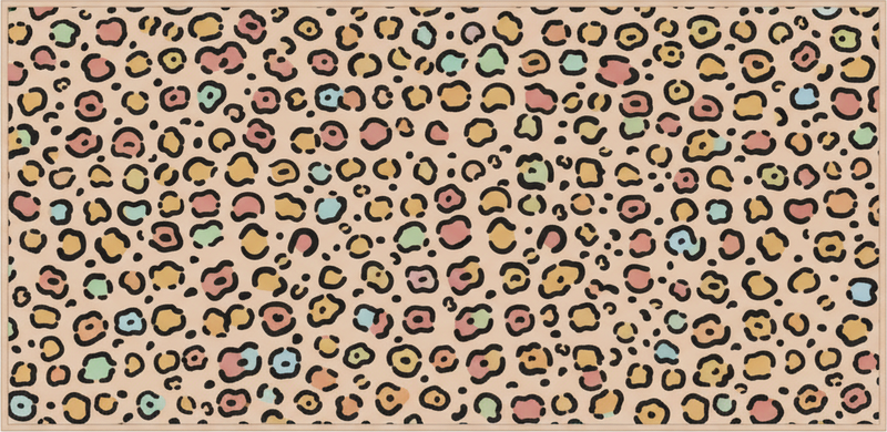 Tapis vinyle chambre imprimé léopard pastel - TenStickers