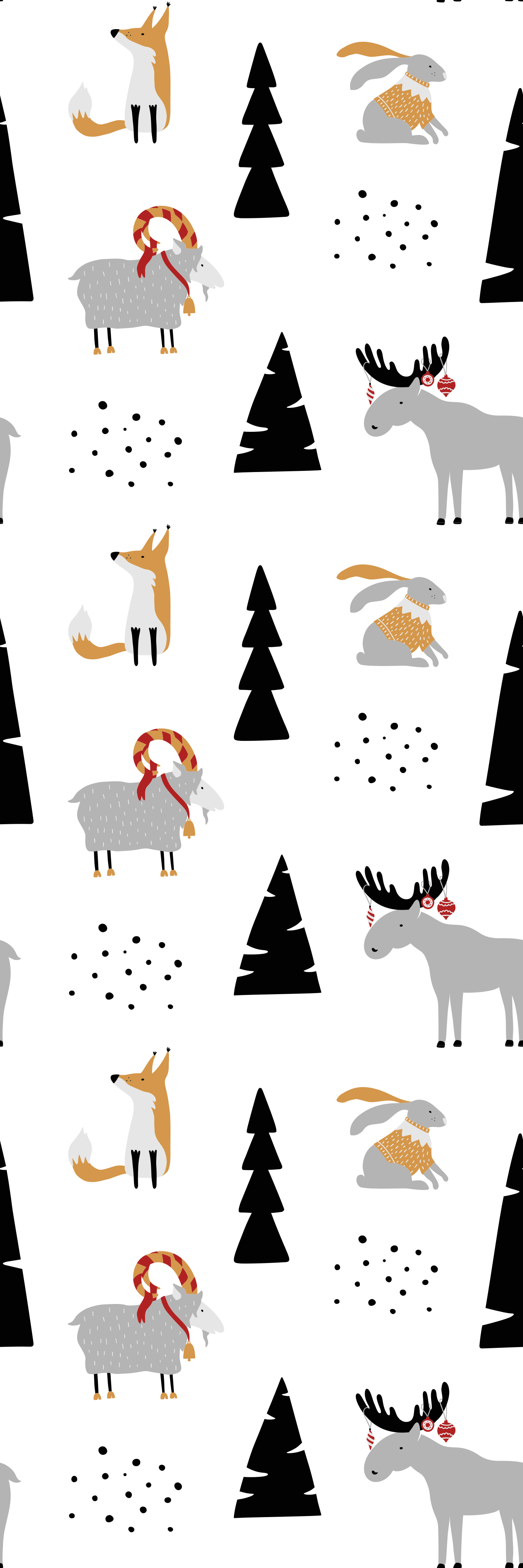 Tapis vinyle chambre motifs animaux d'hiver - TenStickers