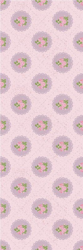 Tapis vinyle chambre motif carreaux roses shabby chic - TenStickers