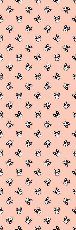 Tapis vinyle chambre motif de jolis bulldogs français - TenStickers