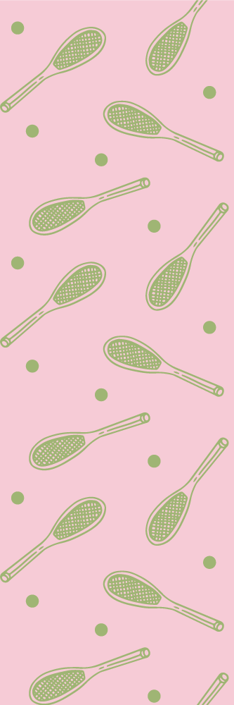 Tapis vinyle chambre design de raquettes de tennis - TenStickers