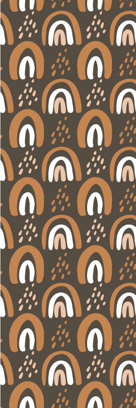 Tapis vinyle chambre motif arc-en-ciel avec pluie - TenStickers
