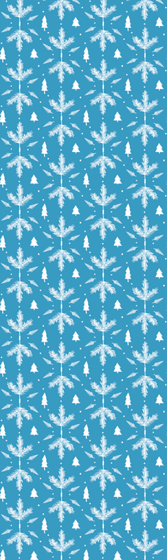 Tapis vinyle chambre style folklorique nordique bleu - TenStickers