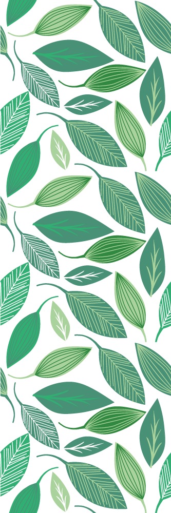 Tapis vinyle chambre motif nature feuilles vertes - TenStickers