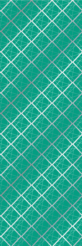 Tapis vinyle chambre effet carreaux verts - TenStickers