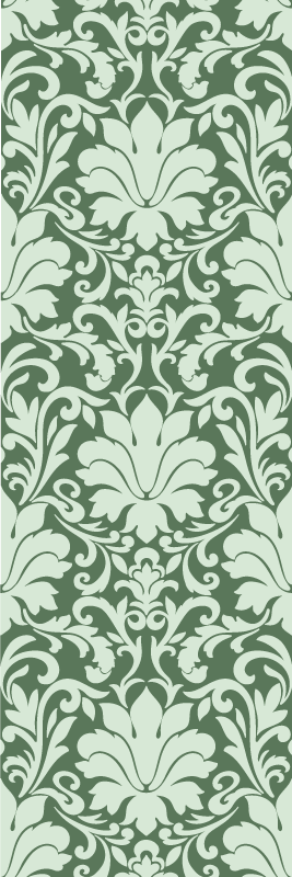 Tapis vinyle chambre vert émeraude ornemental - TenStickers