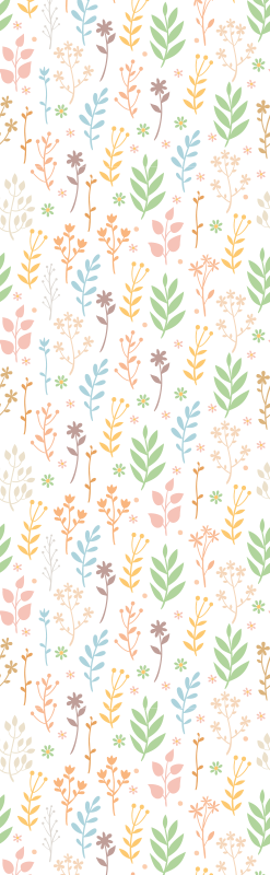 Tapis vinyle chambre symboles simples sur fond blanc - TenStickers