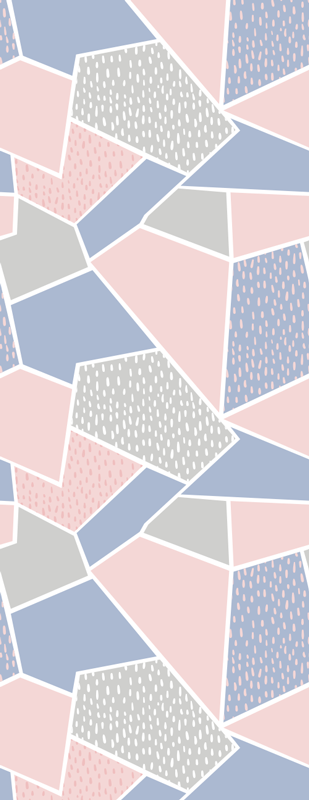 Tapis vinyle nordique géométrique pastels doux - TenStickers