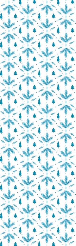 Tapis vinyle nordique saisons bleues - TenStickers