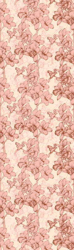 Tapis vinyle nordique fleurs 3d vintage - TenStickers