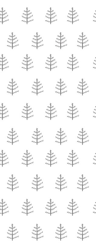 Tapis vinyle nordique formes d'arbres grises minimalistes - TenStickers