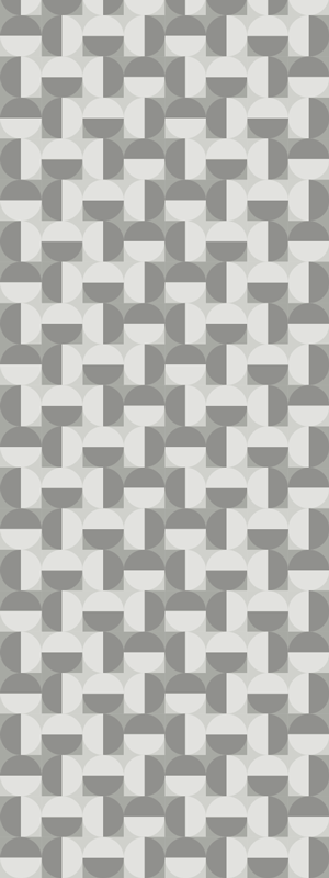 Tapis vinyle nordique motif cercles gris - TenStickers