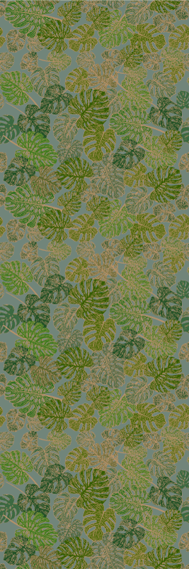 Tapis vinyle nordique feuilles monstera minimalistes - TenStickers