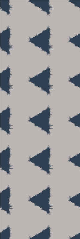 Tapis vinyle nordique motif géométrique triangles bleus - TenStickers