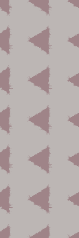 Tapis vinyle nordique motif géométrique triangles beige - TenStickers