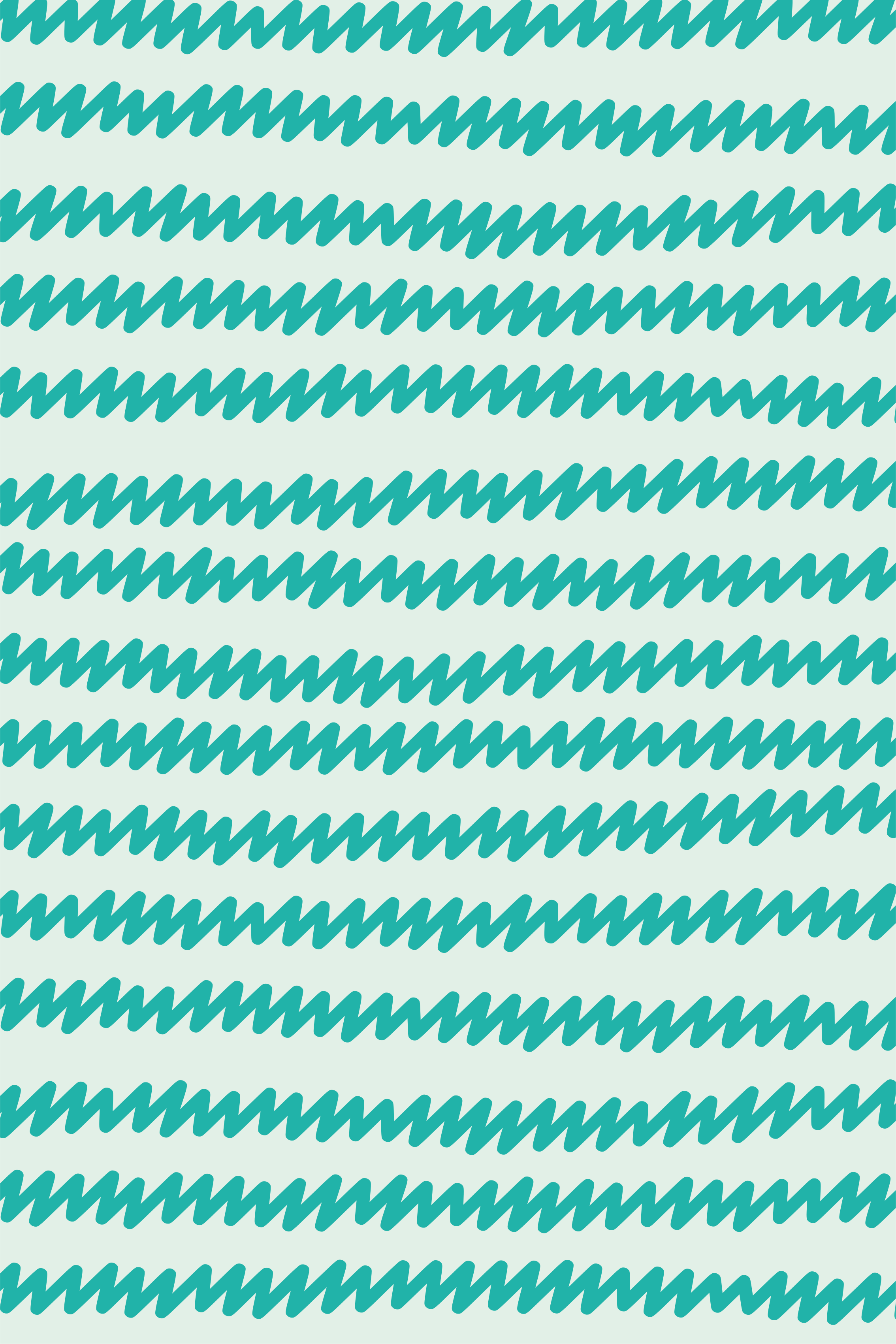 Tapis vinyle nordique zigzag aquamarine et blanc - TenStickers