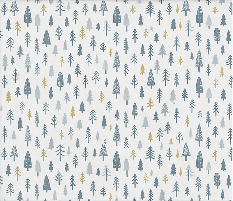 Tapis vinyle nordique scène de forêt hivernale - TenStickers