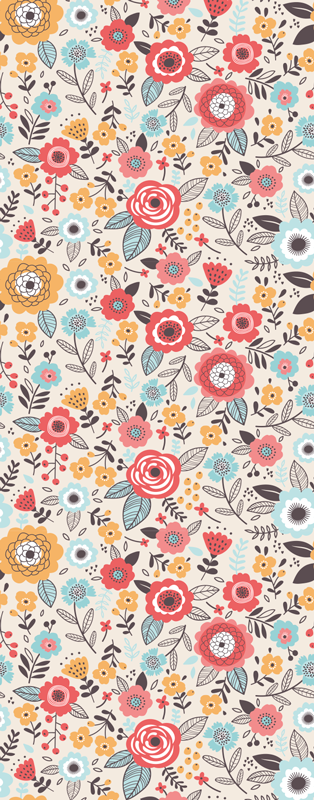 Tapis vinyle nature imprimé floral 'ditsy' - TenStickers