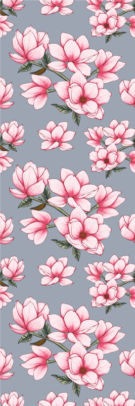 Tapis vinyle nature trois magnifiques fleurs de magnolia - TenStickers